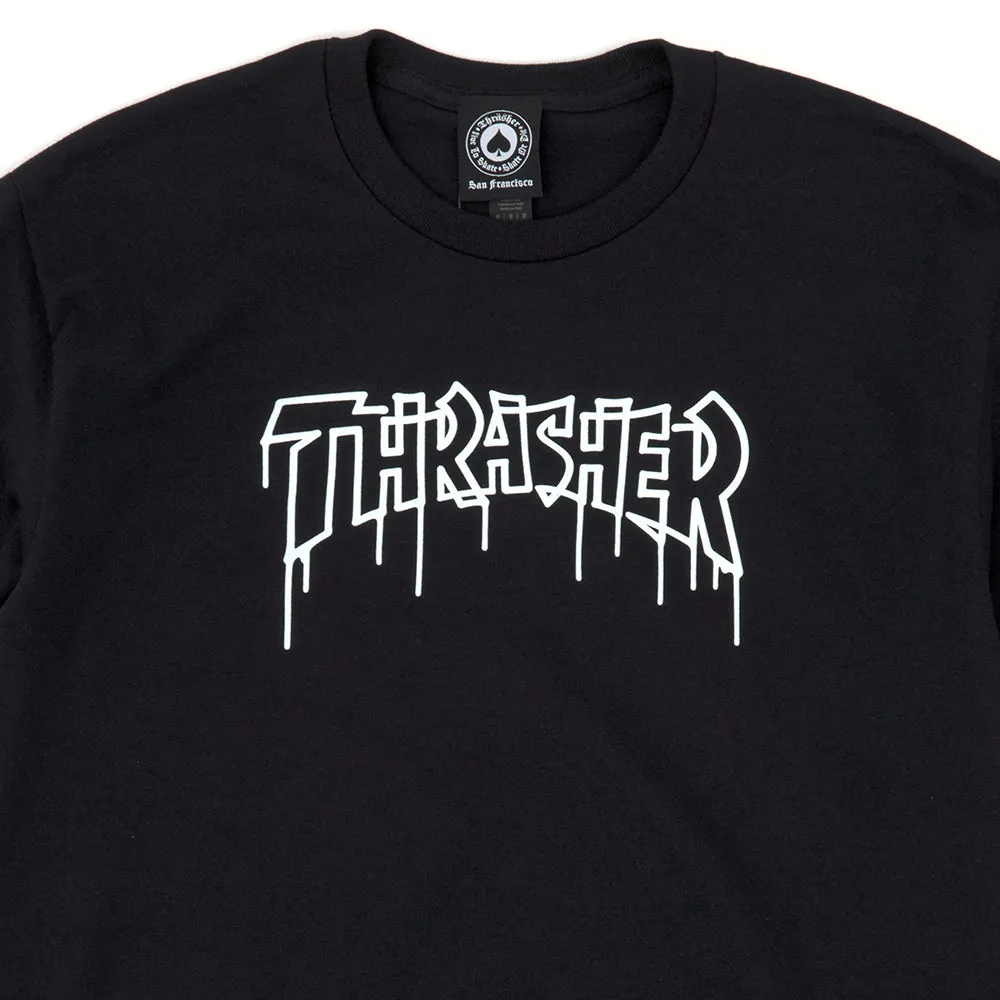 Relaxed Comfort Look One Liner T-Shirt (Black)