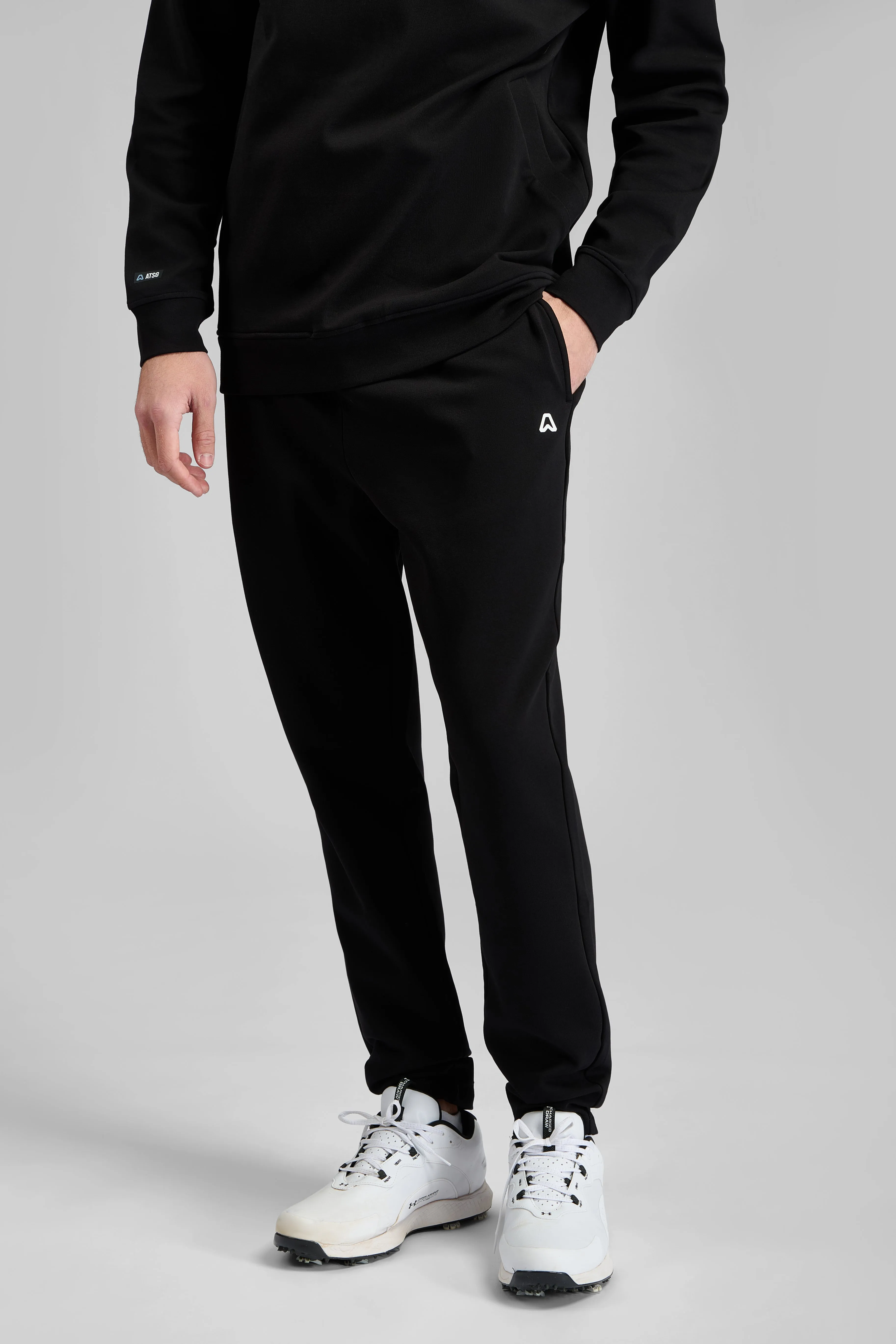 Casual Comfort Layers Core Cotton Blend Golf Joggers - Putter Black