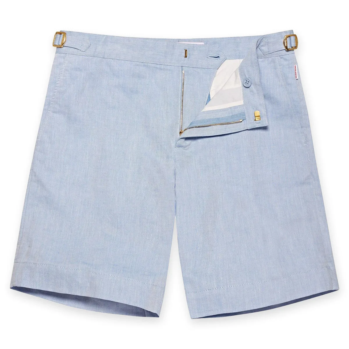 Reinforced Seams Orlebar Brown - Harrop Linen Shorts in Light Blue
