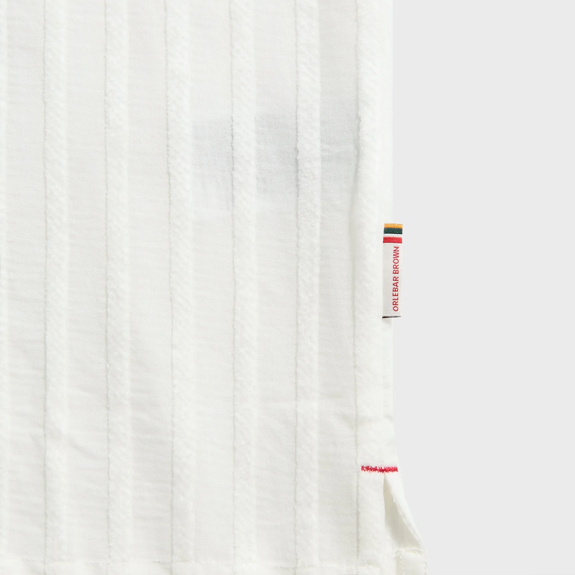 Orlebar Brown Maitan Tonal Chenille Stripe Shirt - White Mold resistant Tailored Cut