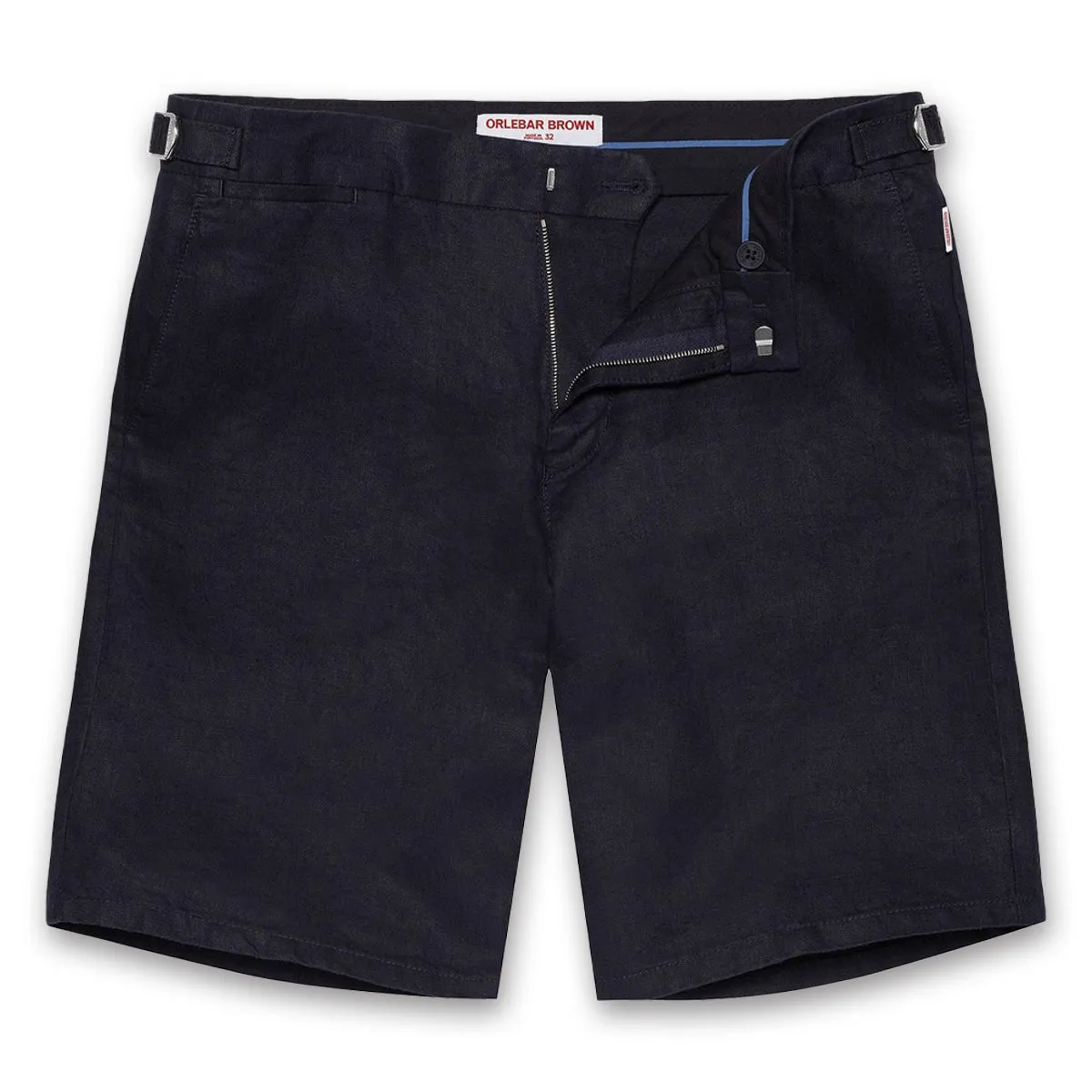 Orlebar Brown - Norwich Linen Tailored Shorts in Navy Cool Design
