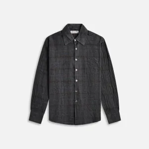 FleeceLined Our Legacy Above Shirt - Bazaar Check Breeze Weave