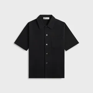 Our Legacy Box Shirt - Black Crochet Weave Versatile Daily Layer Bonded Edge Finish