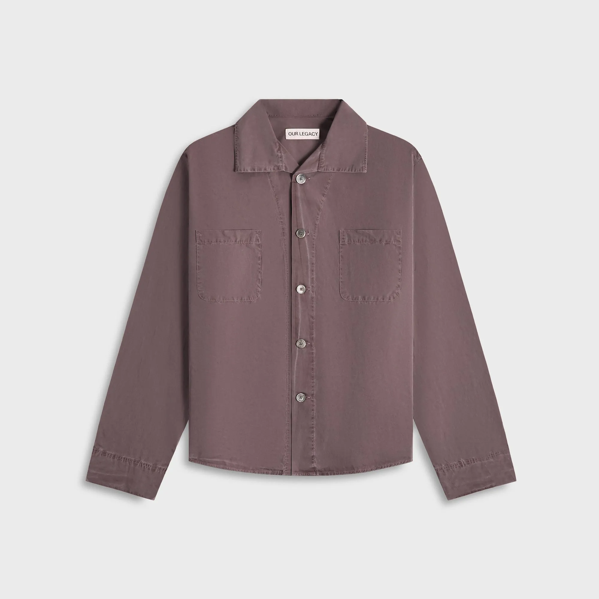 Our Legacy Funnel Shirt - Charcoal Bordeaux Modular Layering Compatibility Winter Layering Piece