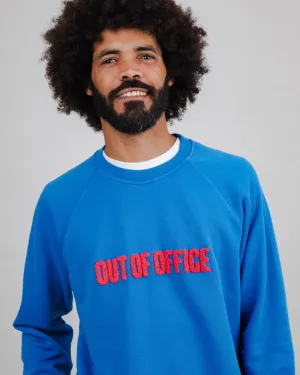 Out of Office Cotton Sweatshirt Electric Blue team wear product clearance