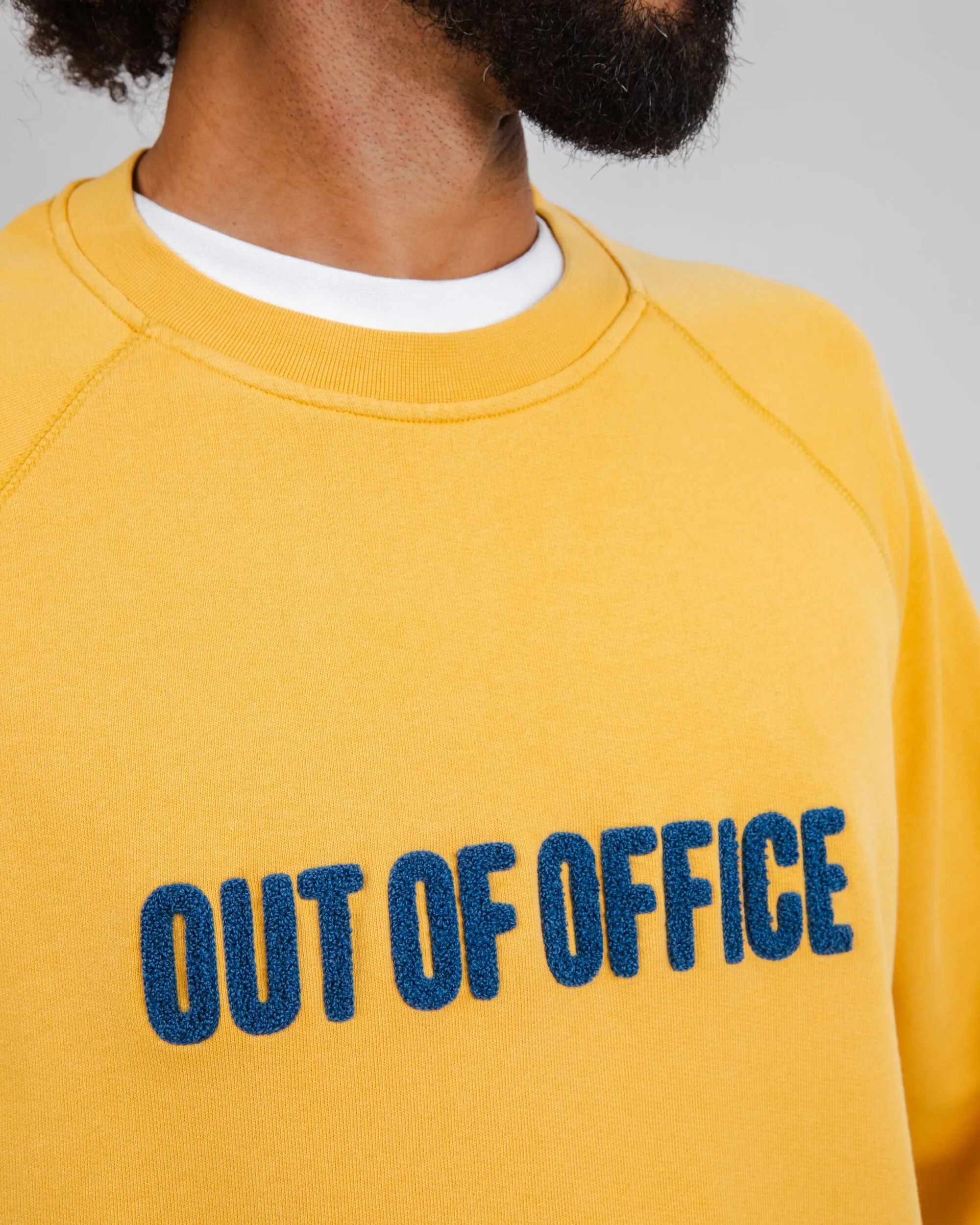 Out of Office Cotton Sweatshirt Yellow Casual tops