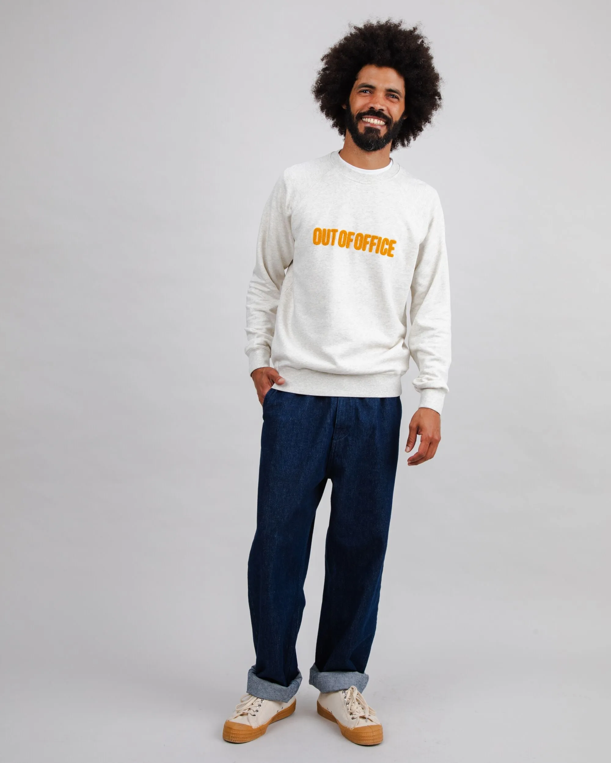 Front Pocket Out of Office Sweatshirt Cream