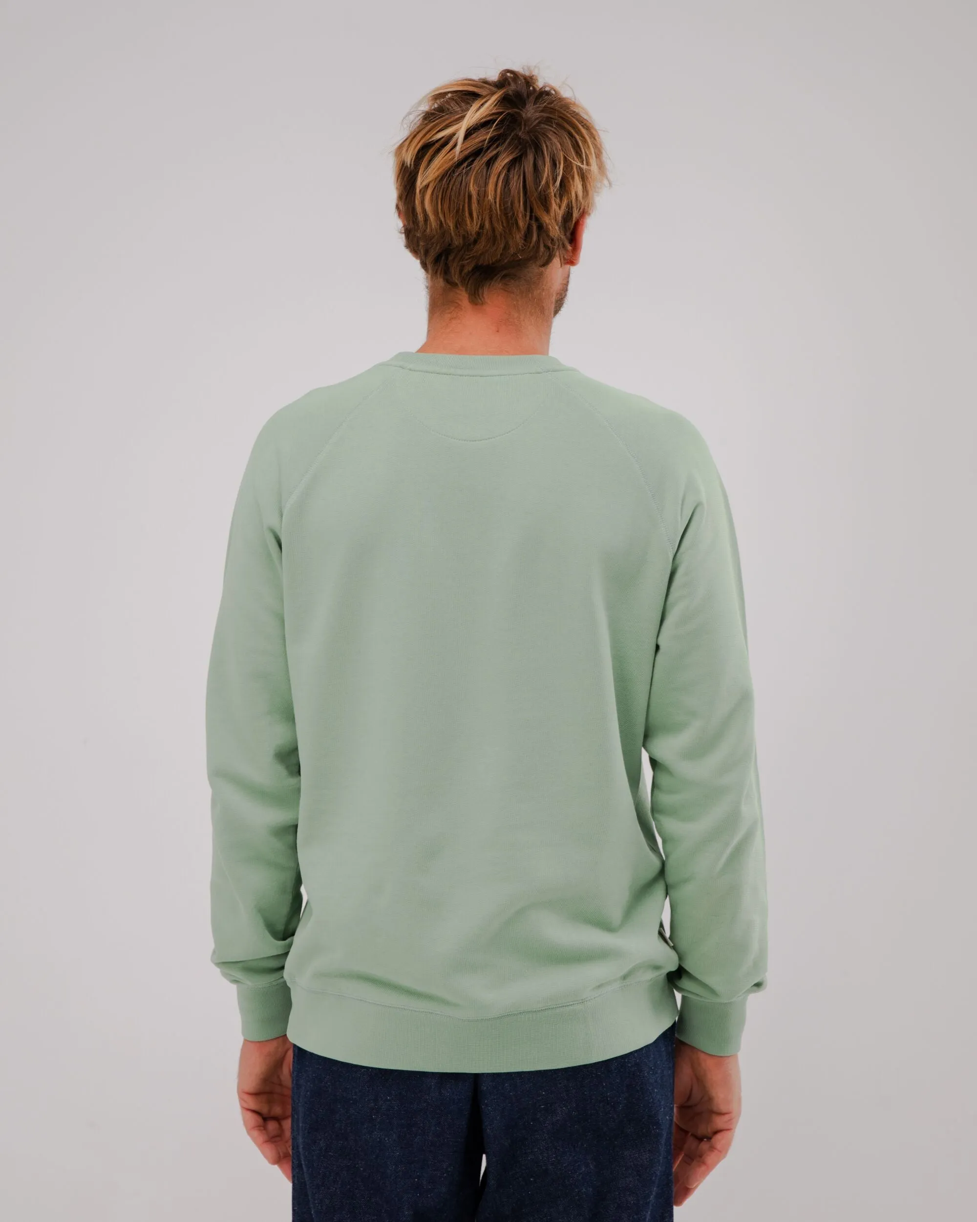 Out Of Office Sweatshirt Mint Soft Layer product yoga friendliness