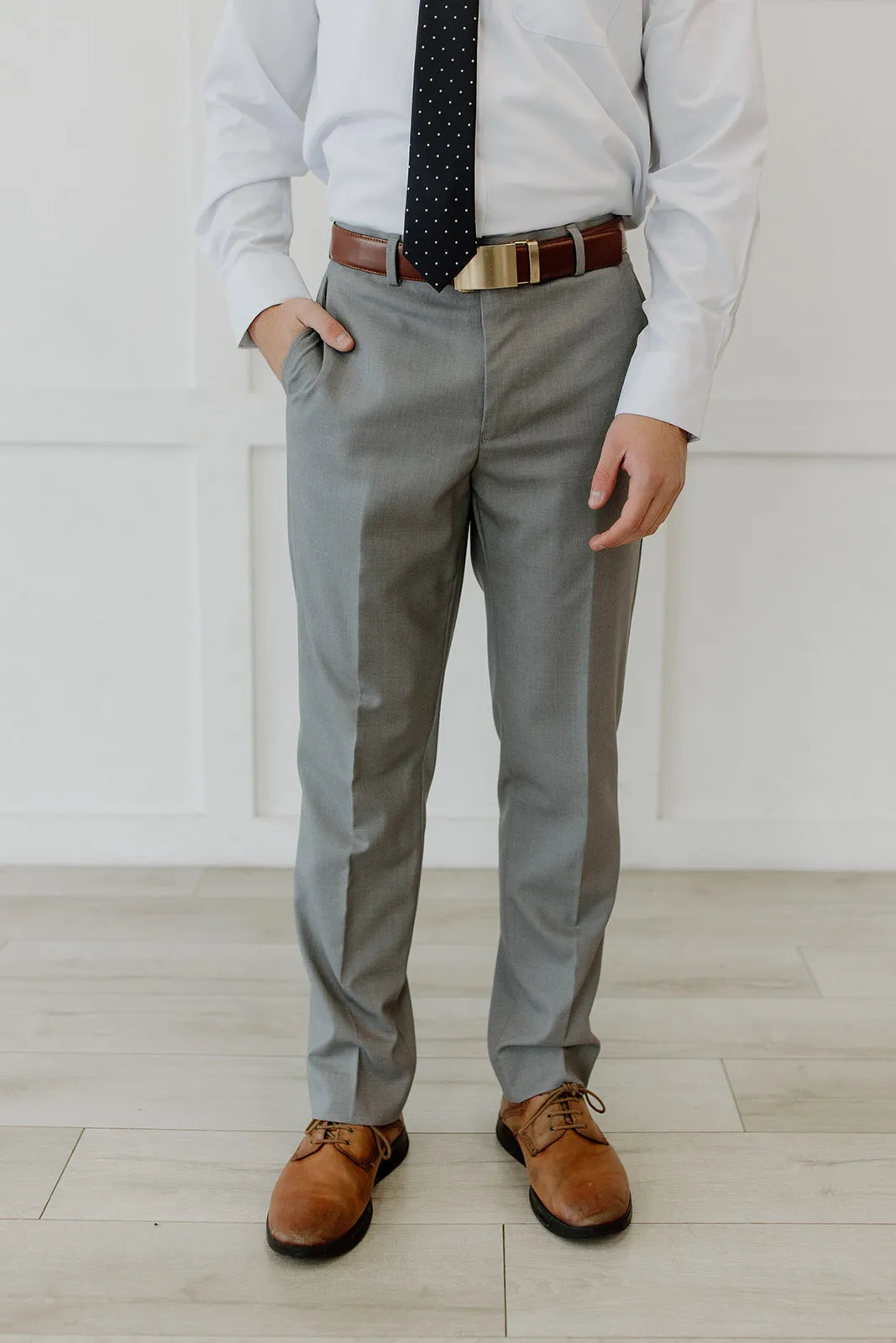 Quick Dry Fabric Laser cut Legacy Suit Pant Grey