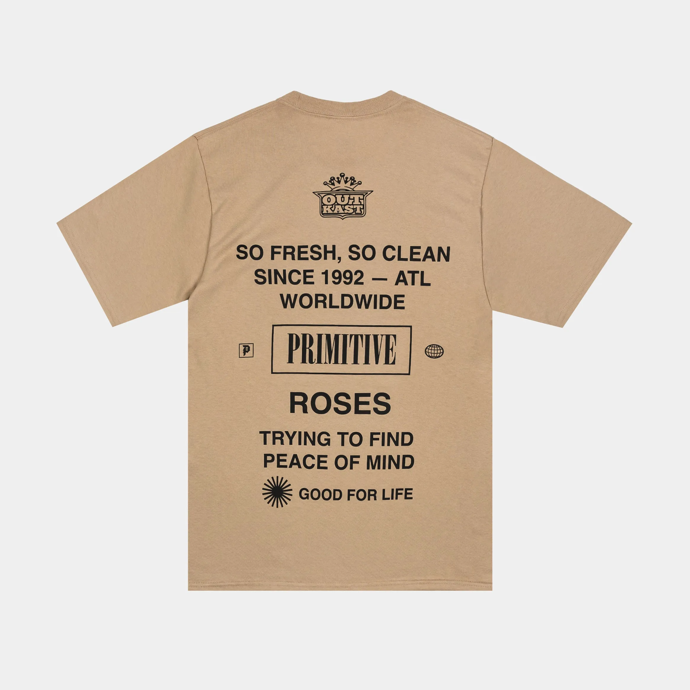 Ultimate Comfort Outkast Graphic Mens Short Sleeve Shirt (Khaki/Black)