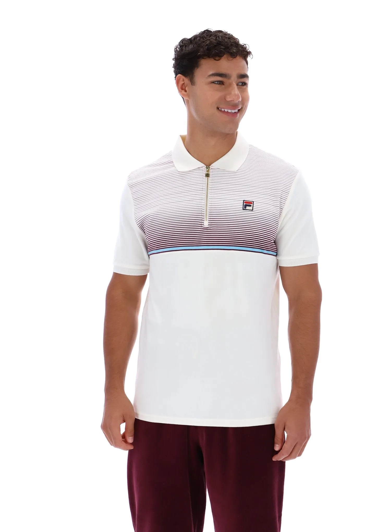 Daily Favorite Paco Zip Up Velour Polo