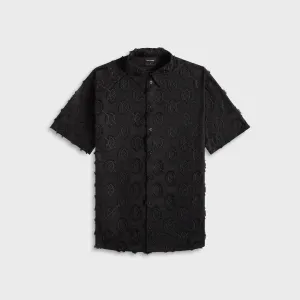 Daily Paper Trophy Shield Shirt - Black NonRestrictive Movement Design Fleece Lined Interior