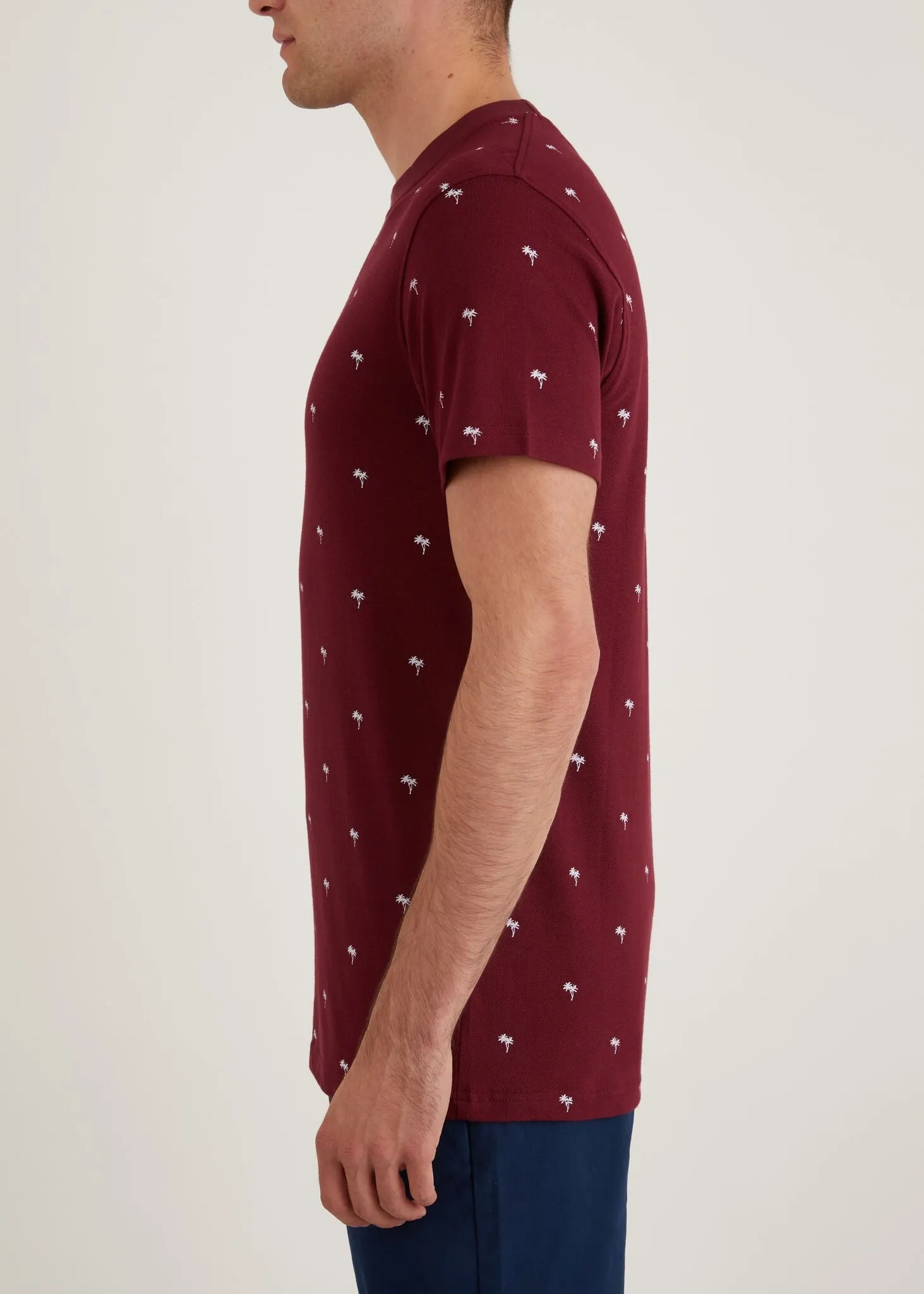 Work Mix Chic Fit Sandunes T-Shirt - Burgundy