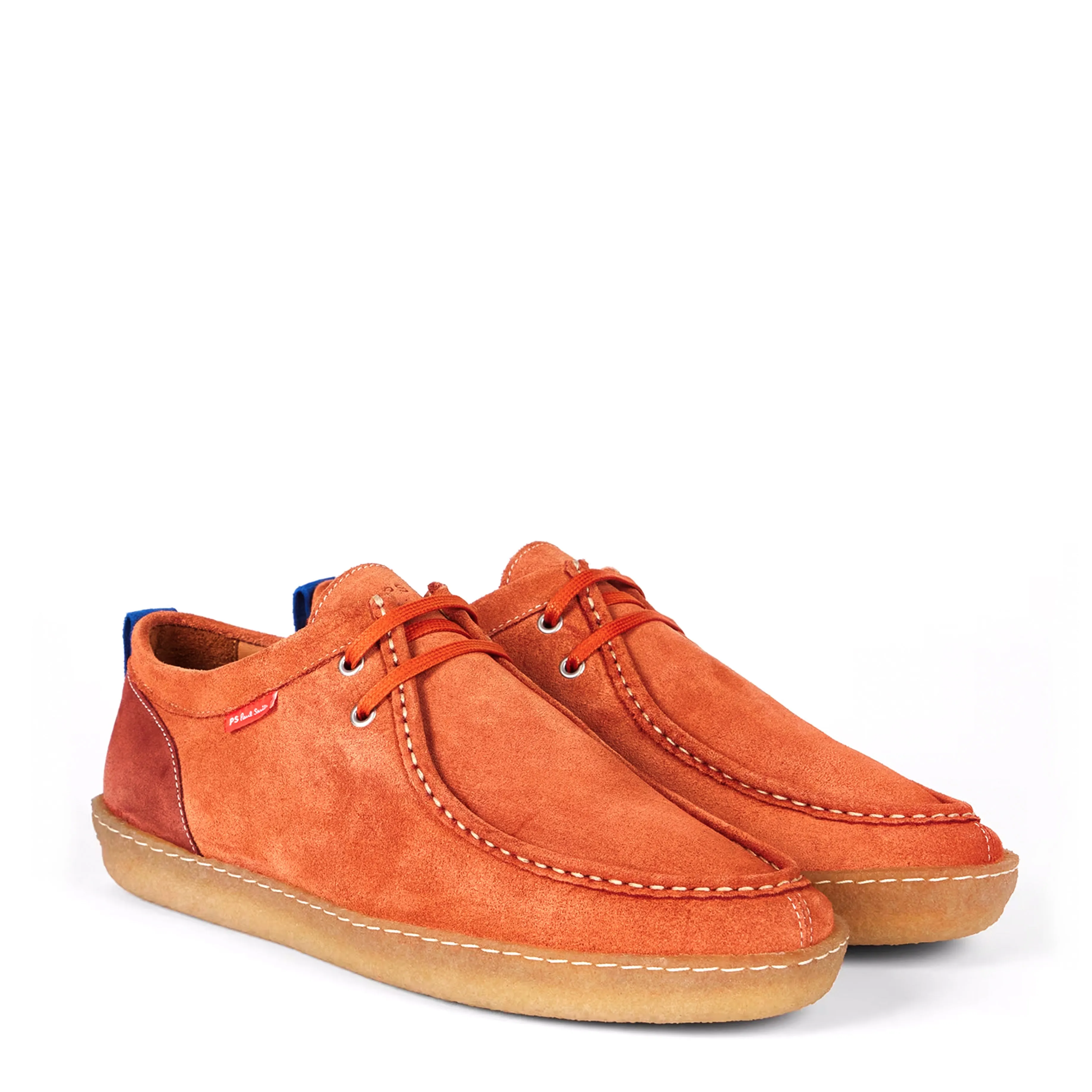 Cool Tone White Clean Paul Smith Suede Buster Shoes Orange