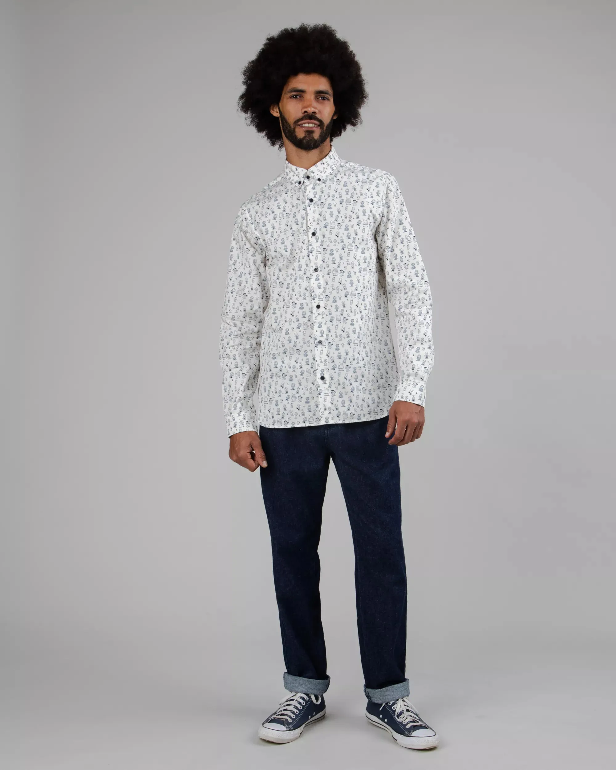 Mesh Insert Tagless Design Peanuts Friends Forever Shirt White