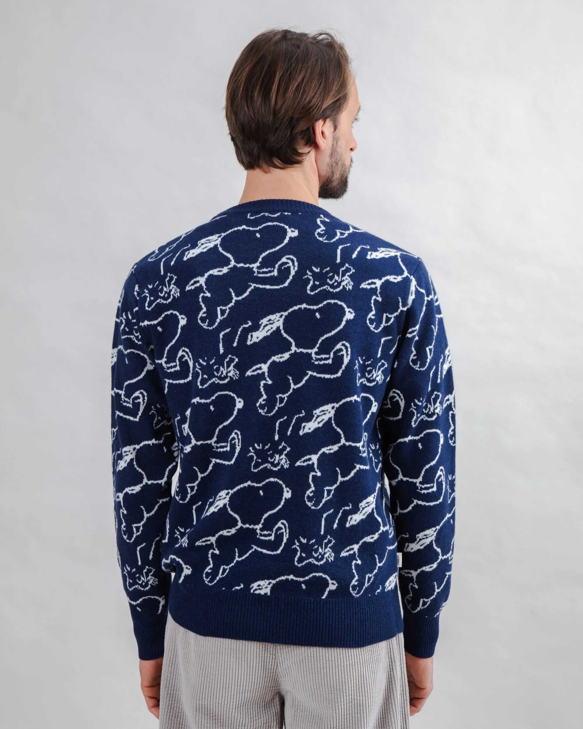 Urban Hoodie Peanuts Sweater Jacquard Navy