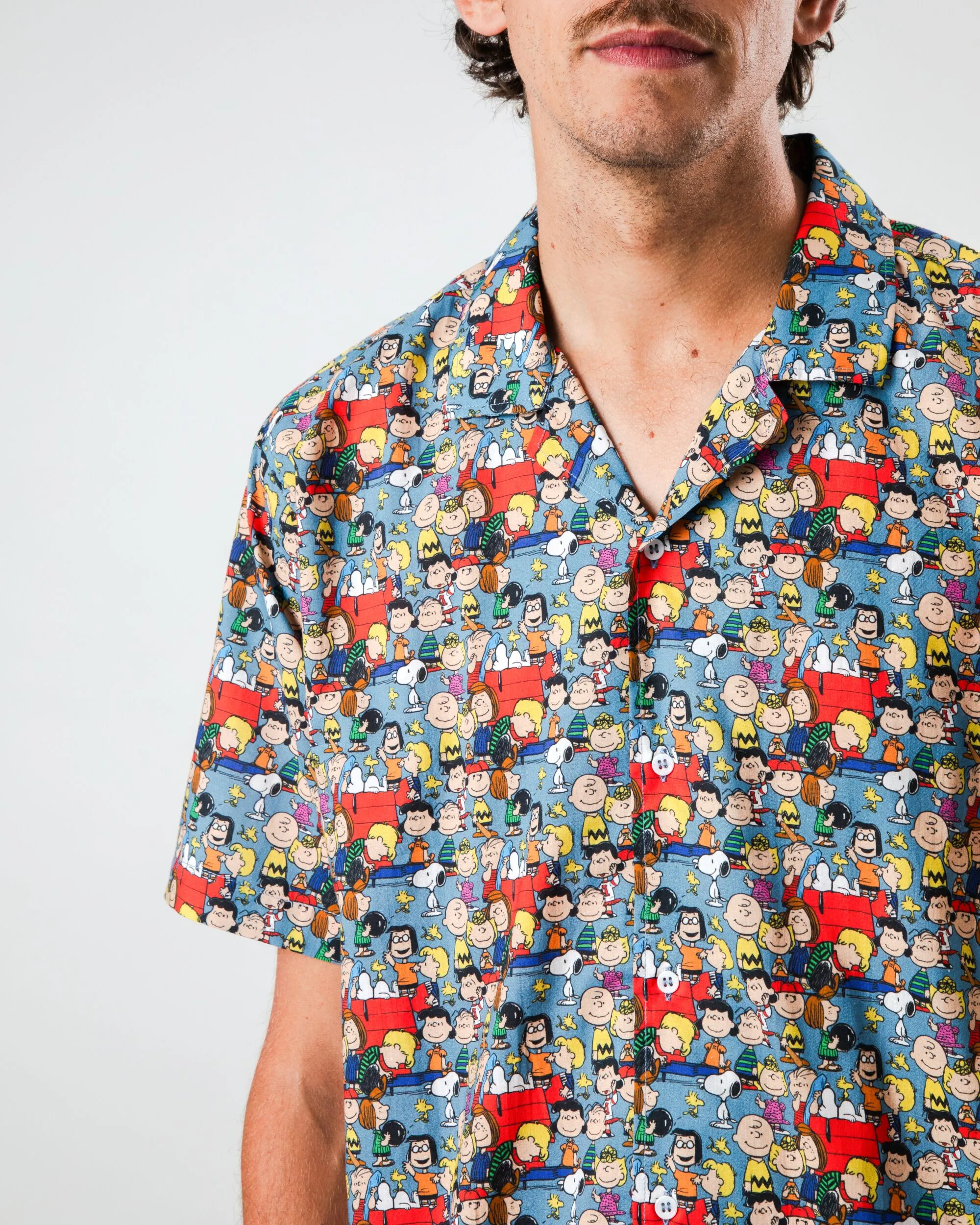 Peanuts The Gang Aloha Blue Comfortable Wear Youthful Appeal