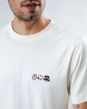 Peanuts The Gang T-shirt Ecru Casual Active Wear Chilly Comfort