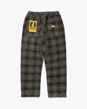 Practical Comfort Service Works Thistle Plaid Chef Pant - Olive