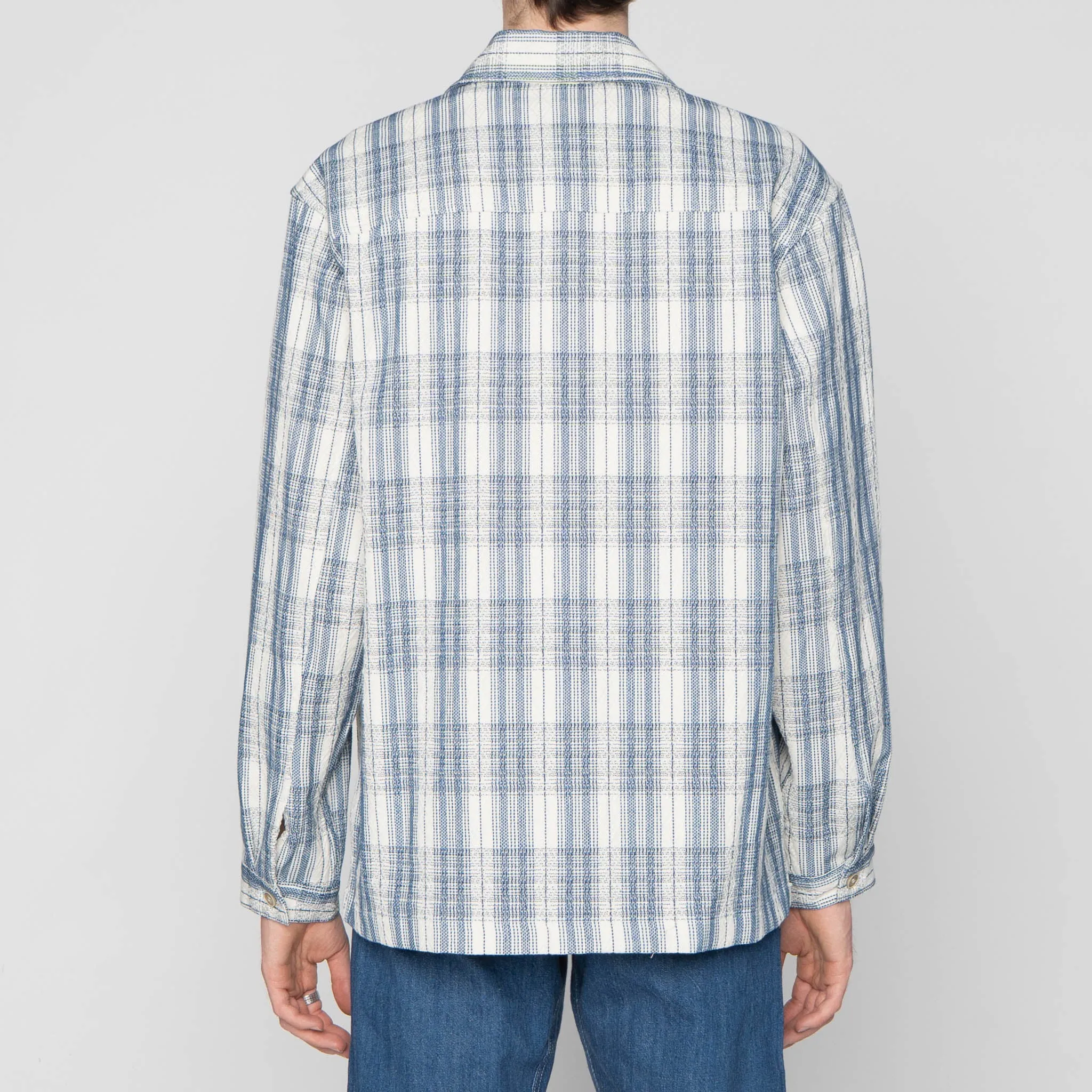 Workwear Ready Work Shirt - Asagi Sashiko - White