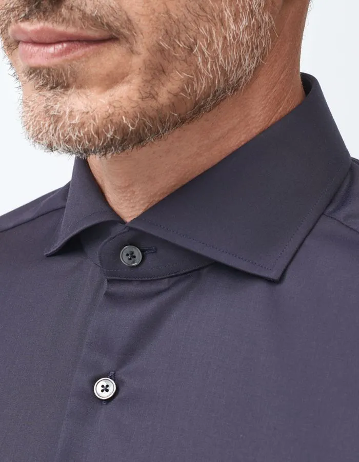 ID20337-Xacus Navy Wrinkle Free Shirt Abstract art Timeless Wardrobe