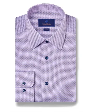 Quick Release Cuffs TBSP11002651 | Berry & Blue Micro Ombre Dress Shirt