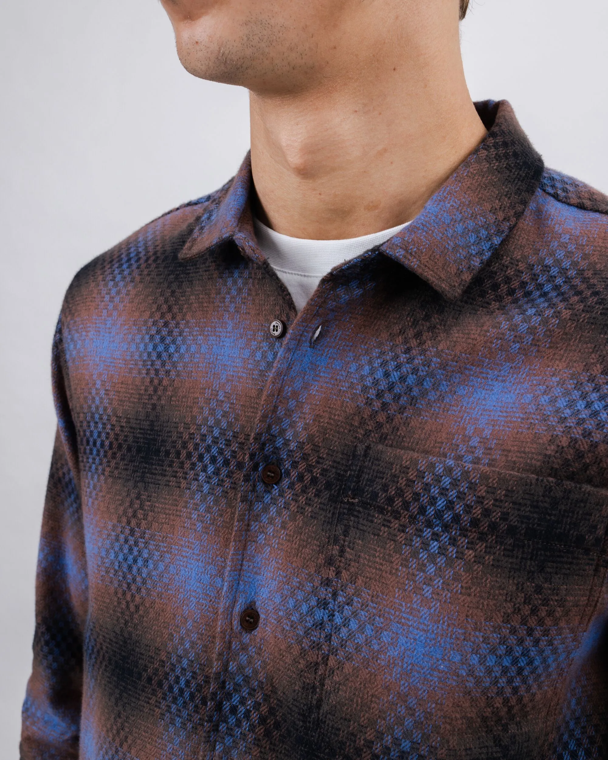 Pixel Check Overshirt Polished Placket