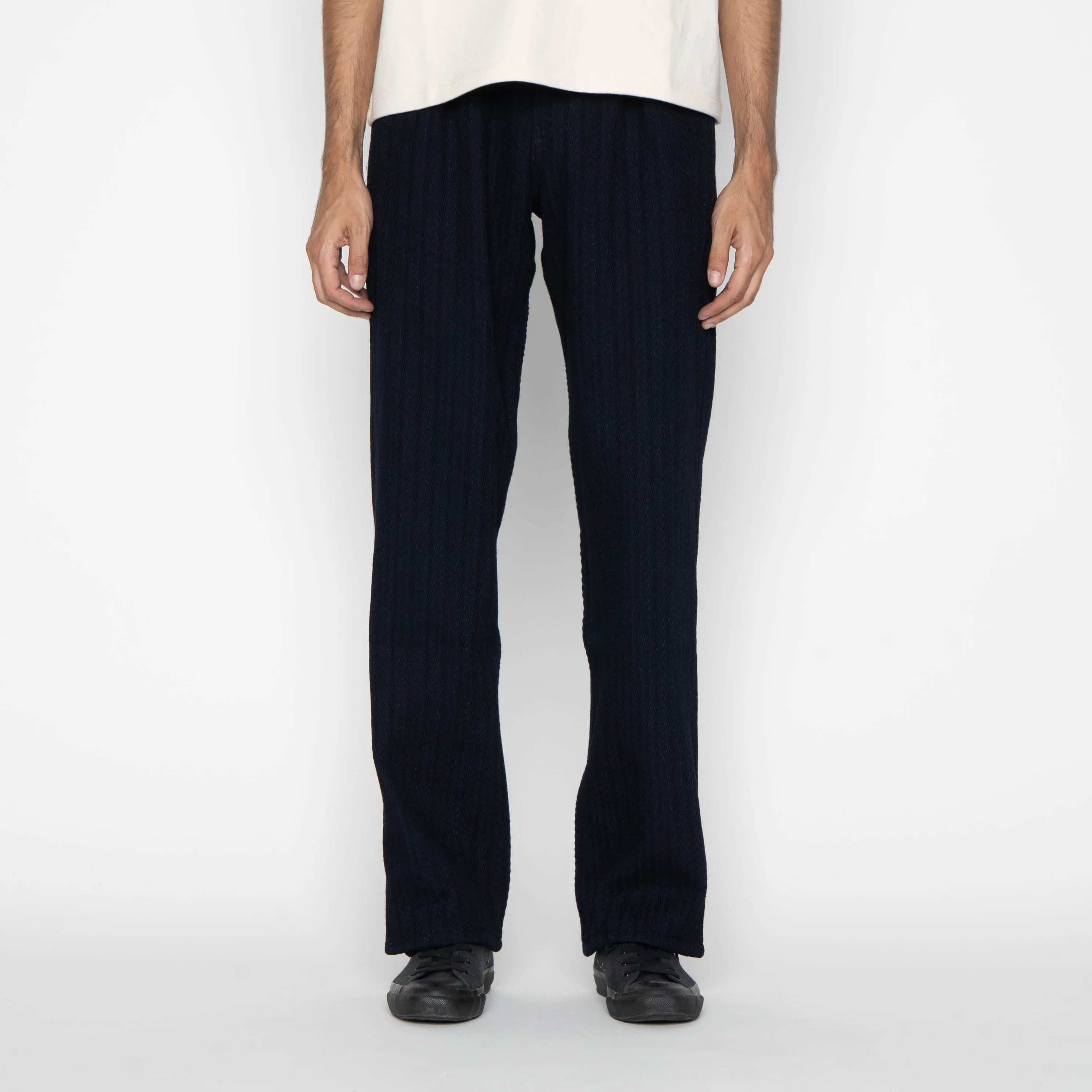 Pleated Trouser - Indigo Sugiaya - Indigo tailored look FlexibleStretchWeave