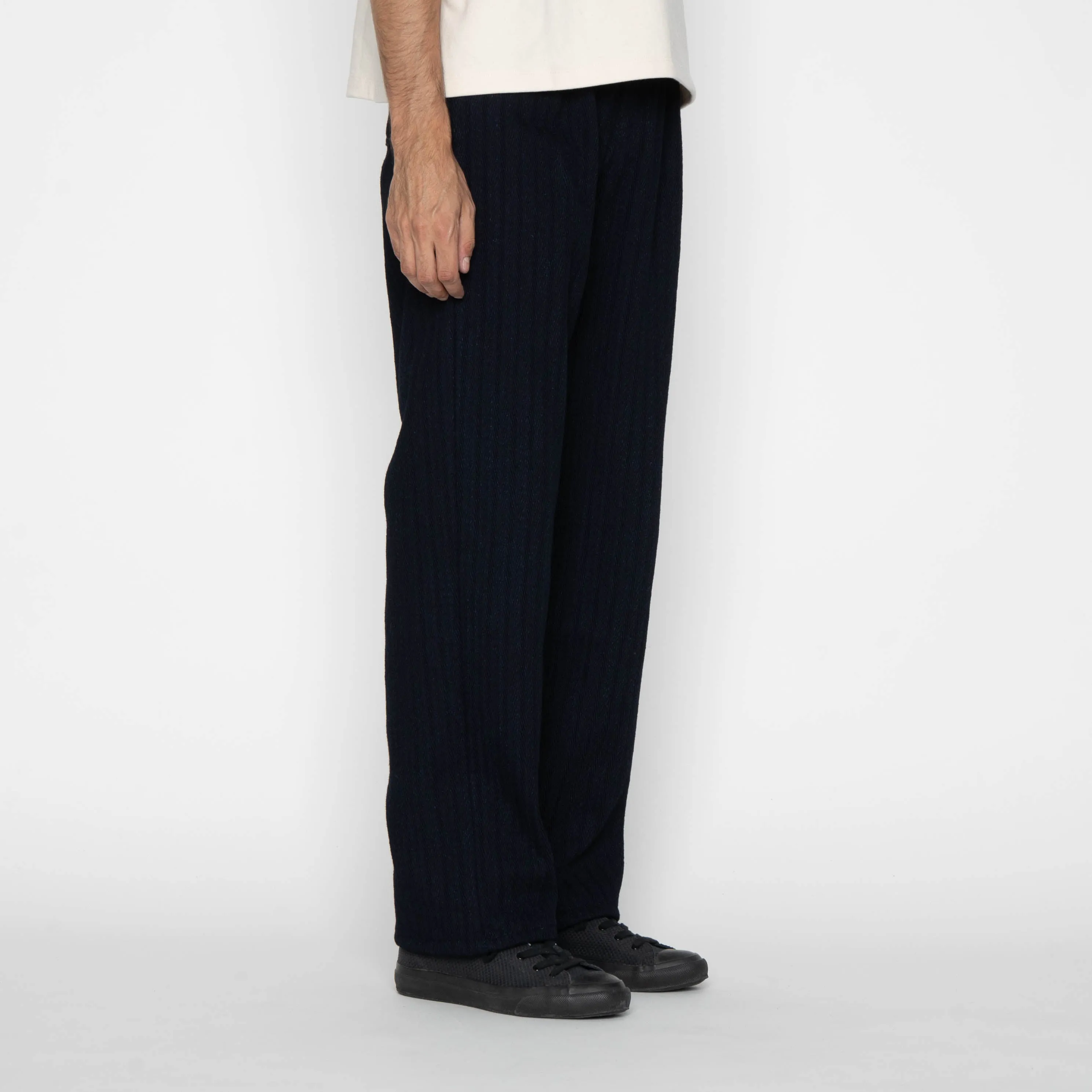 Pleated Trouser - Indigo Sugiaya - Indigo Sporty Stretch Fit Active Comfort Wear