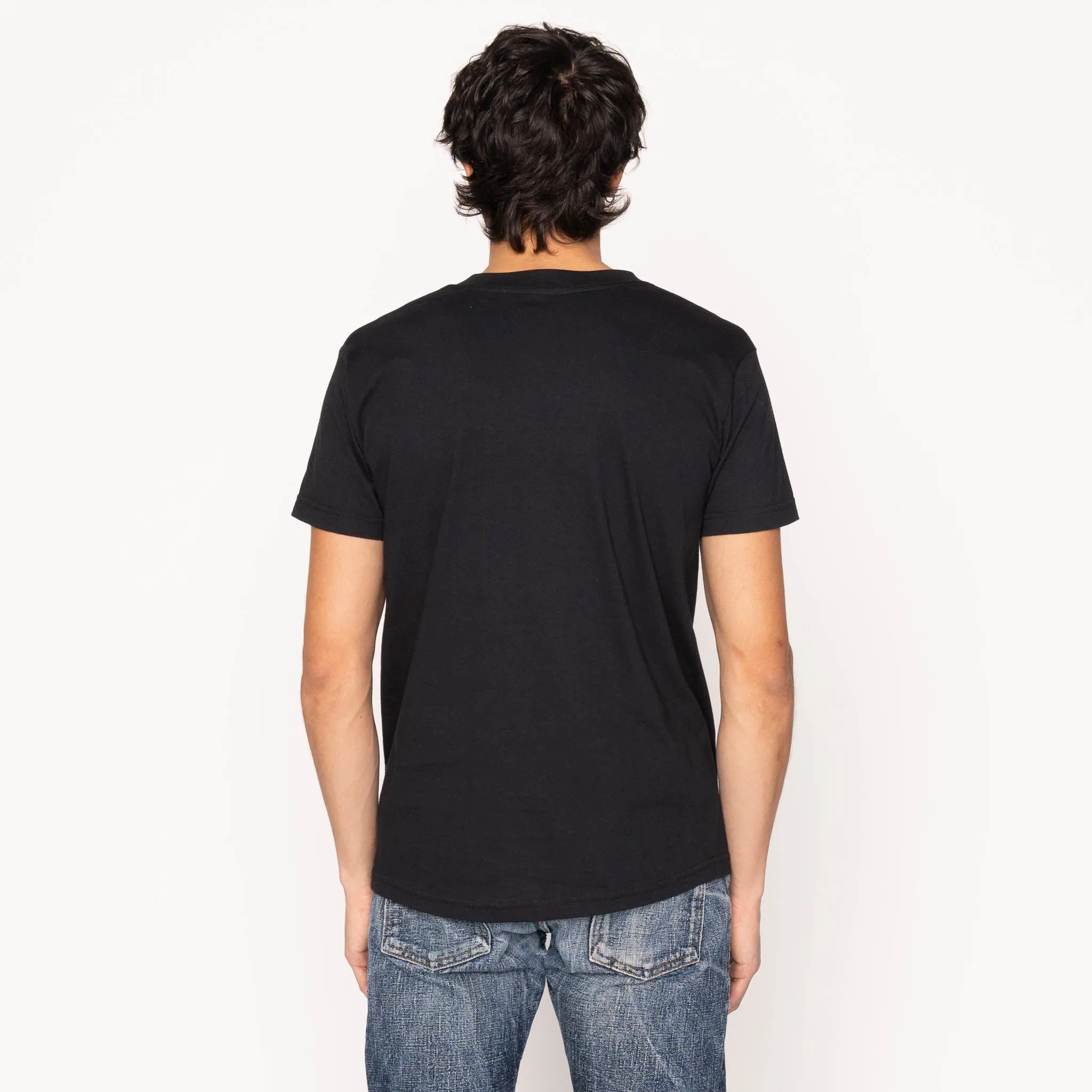 Pocket Tee - Black - Indigo Sashiko Sporty and Cool