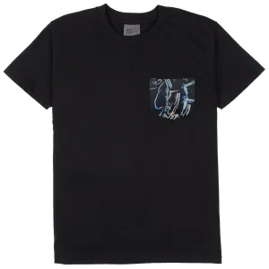 Pocket Tee - Black - Waikiki Waves - Black Trendy Basics Ultimate Comfort
