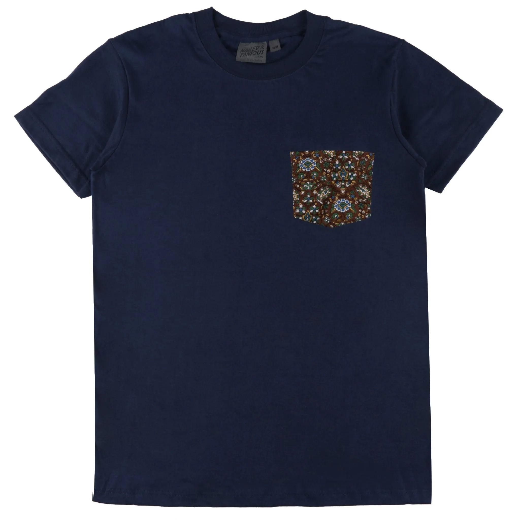 Pocket Tee - Navy   Bandana Cloth - Brown Quick Change