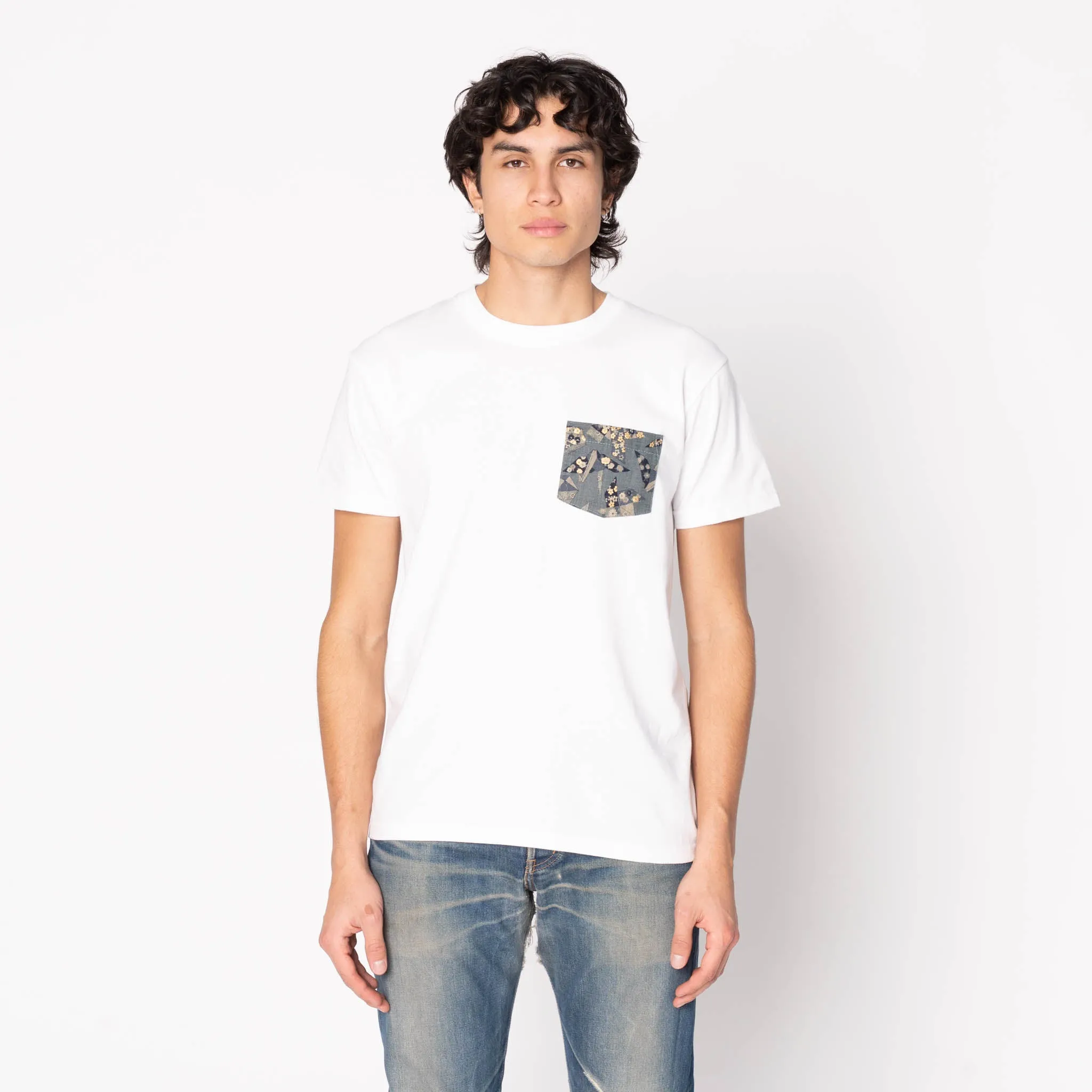 Pocket Tee - White - Origami Poplin - Blue Street Comfort Style