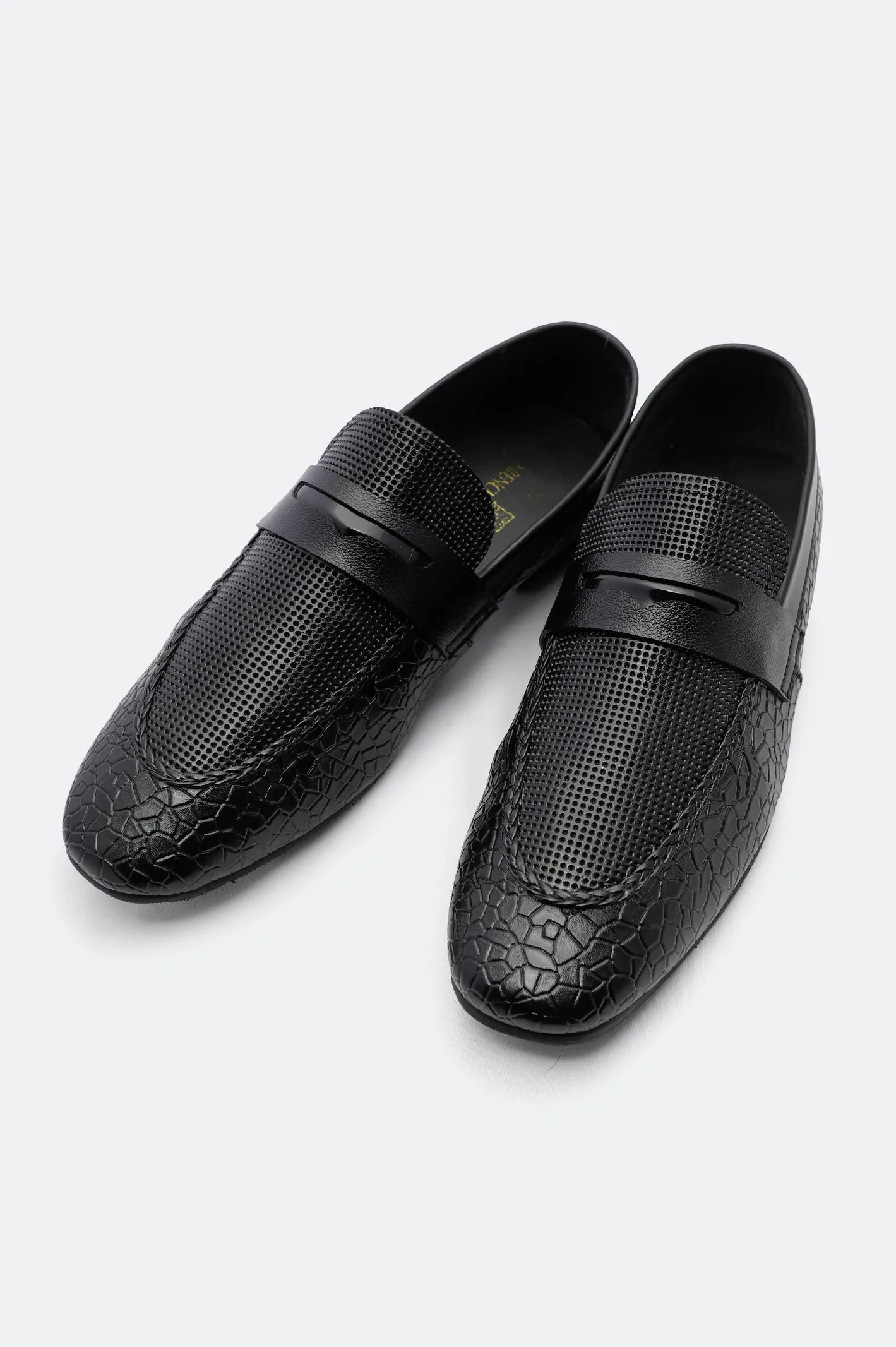 Stitch Detail British Style Black Formal Shoes For Men