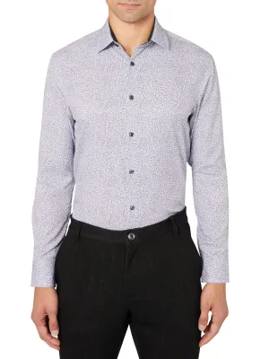 FLORAL PERFORMANCE DRESS SHIRT Striped Design