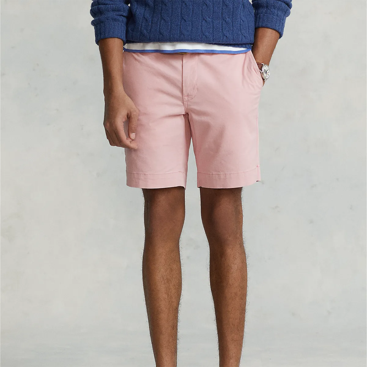 Polo Ralph Lauren - Stretch Straight Fit Chino Shorts in Pink loafers