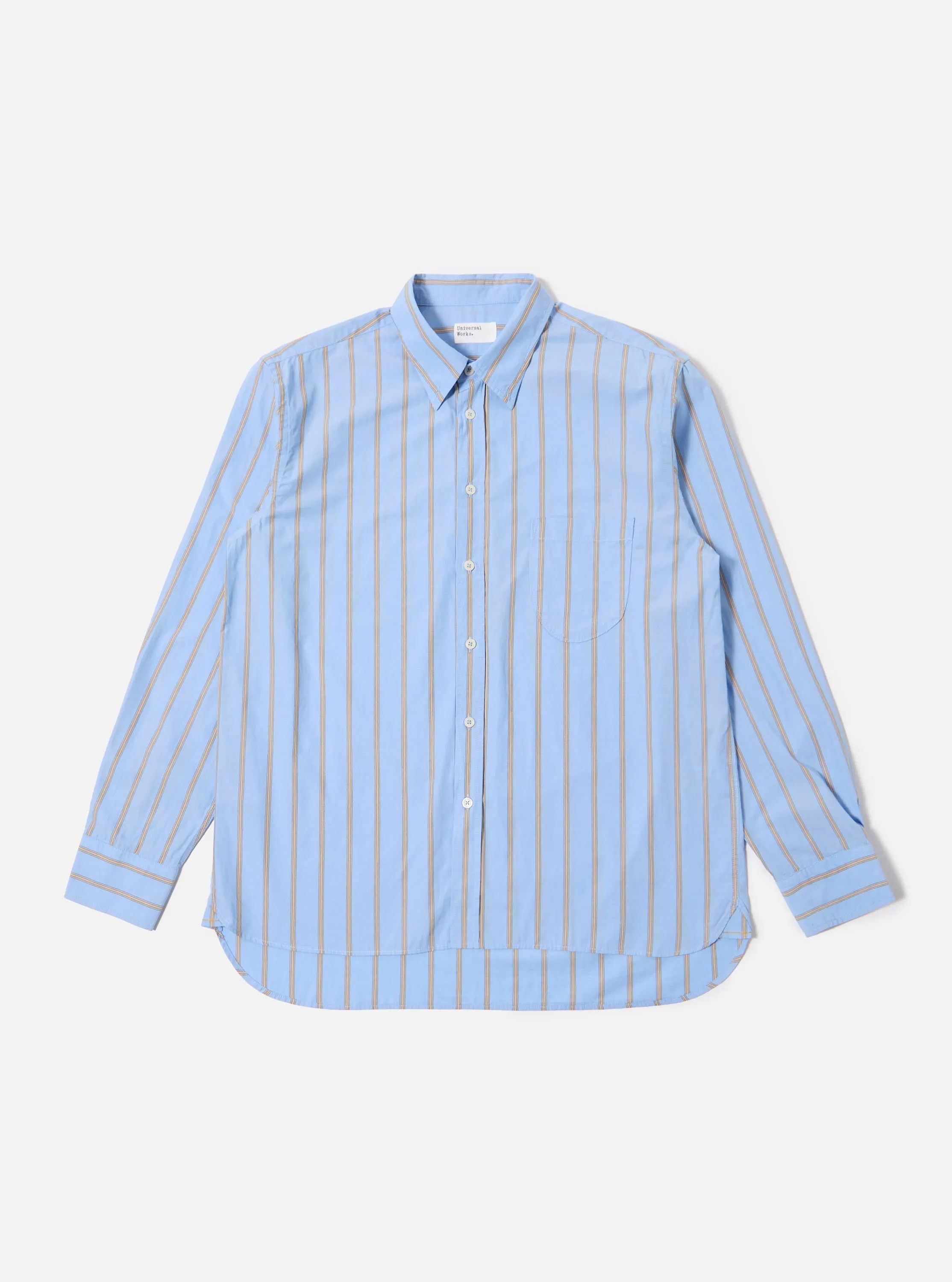Blue Pop Stripe Four Lazy Day Shirt Must-Have Item Fitted Silhouette