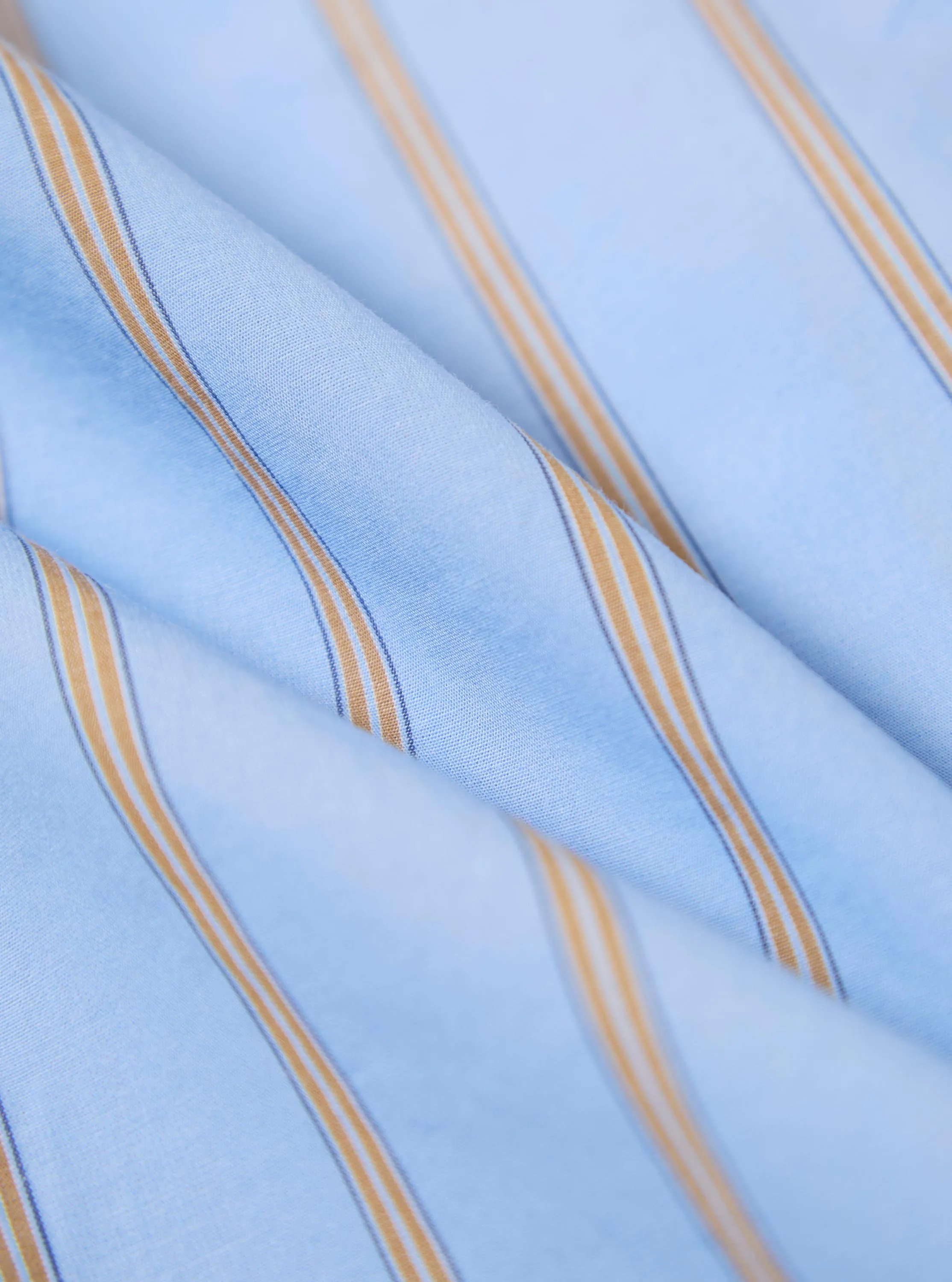 Blue Pop Stripe Four Lazy Day Shirt On-The-Go Style