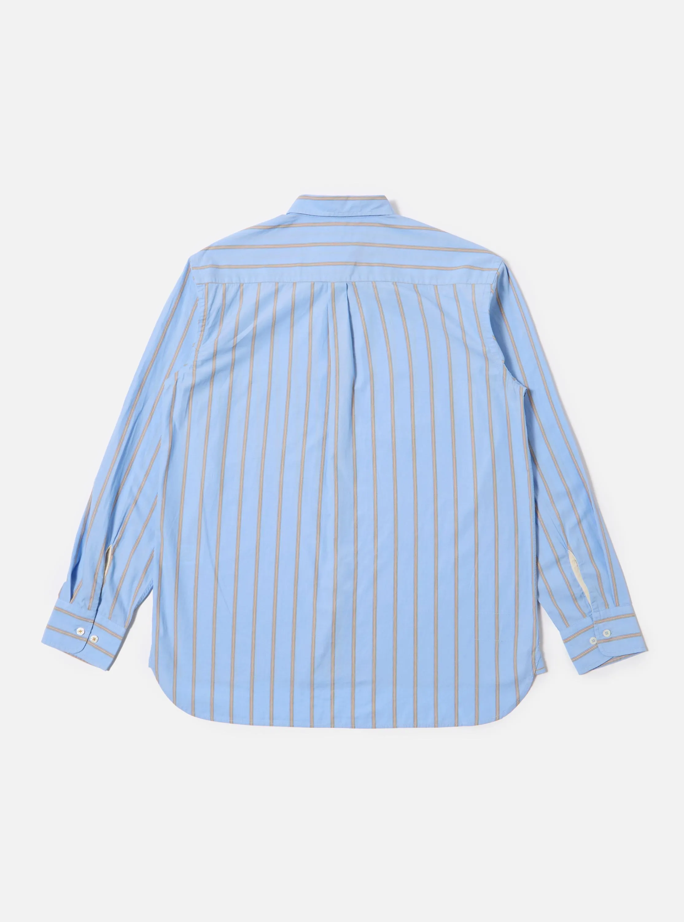 Blue Pop Stripe Four Lazy Day Shirt quick dry Layered Collar