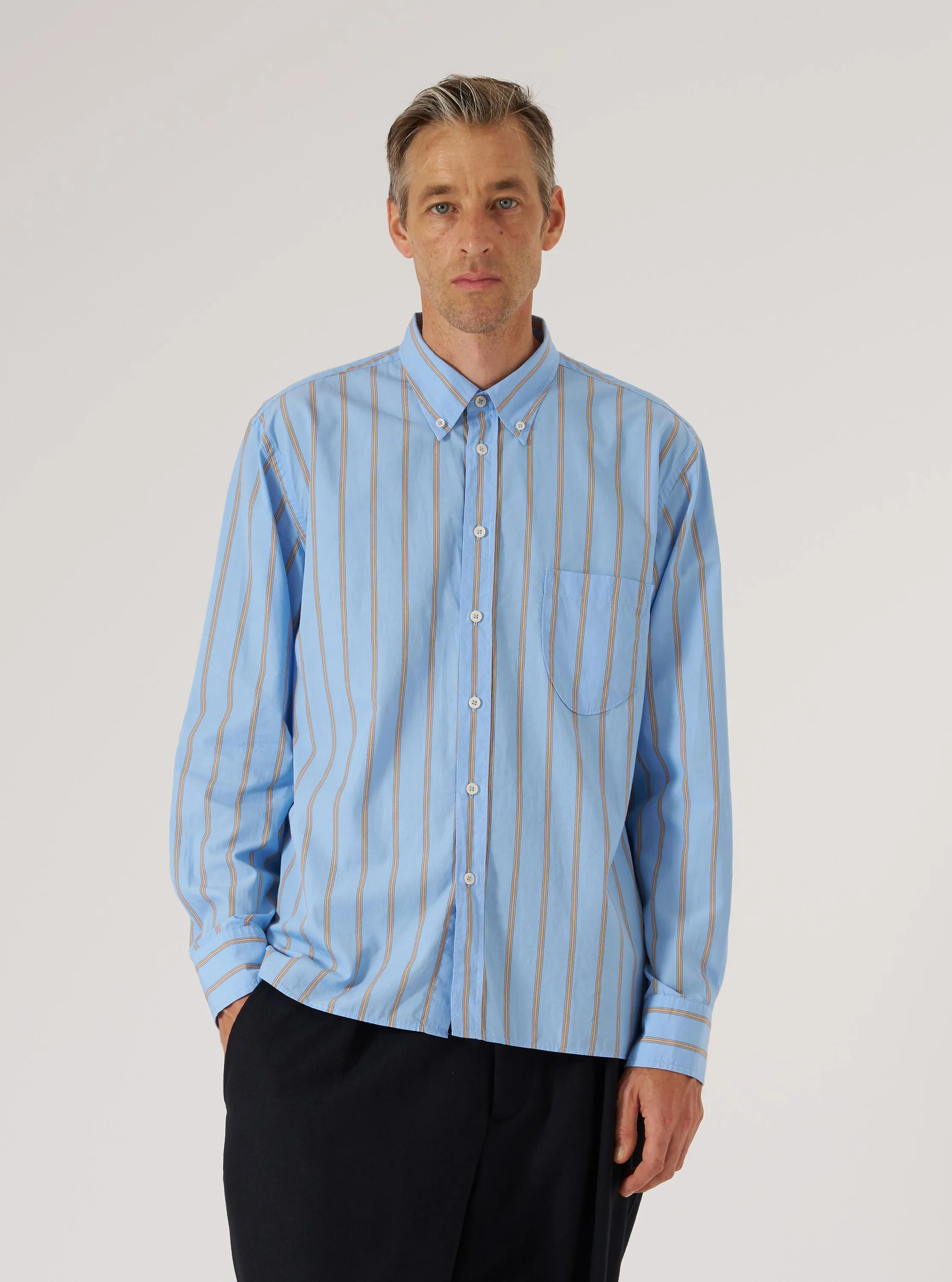 Blue Pop Stripe Four Lazy Day Shirt Gender Neutral