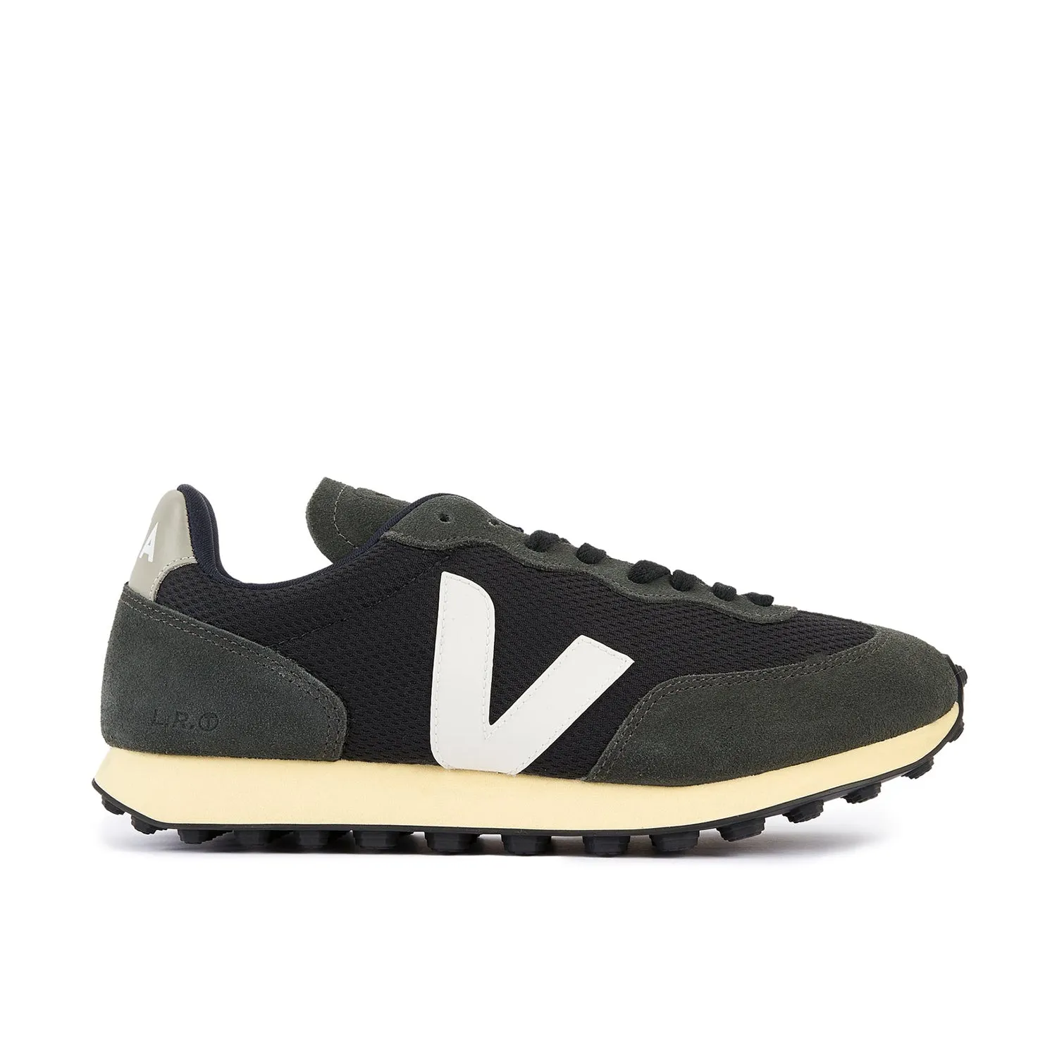 Velvet Rich Impact Resistant Sole Rio Branco Alveomesh Trainer - Black / White / Oxford Grey