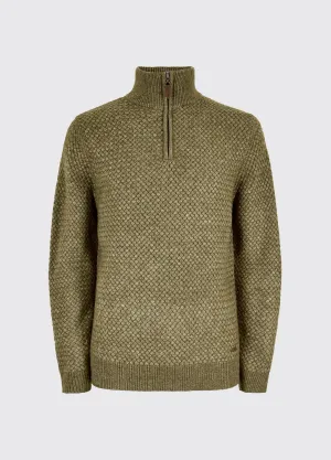 OdorResistant Material Light Jacket Power Men's Zip neck sweater - Dusky Green