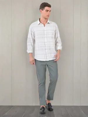 Poolside Lounge Men Striped Full Sleeve Cotton Shirt