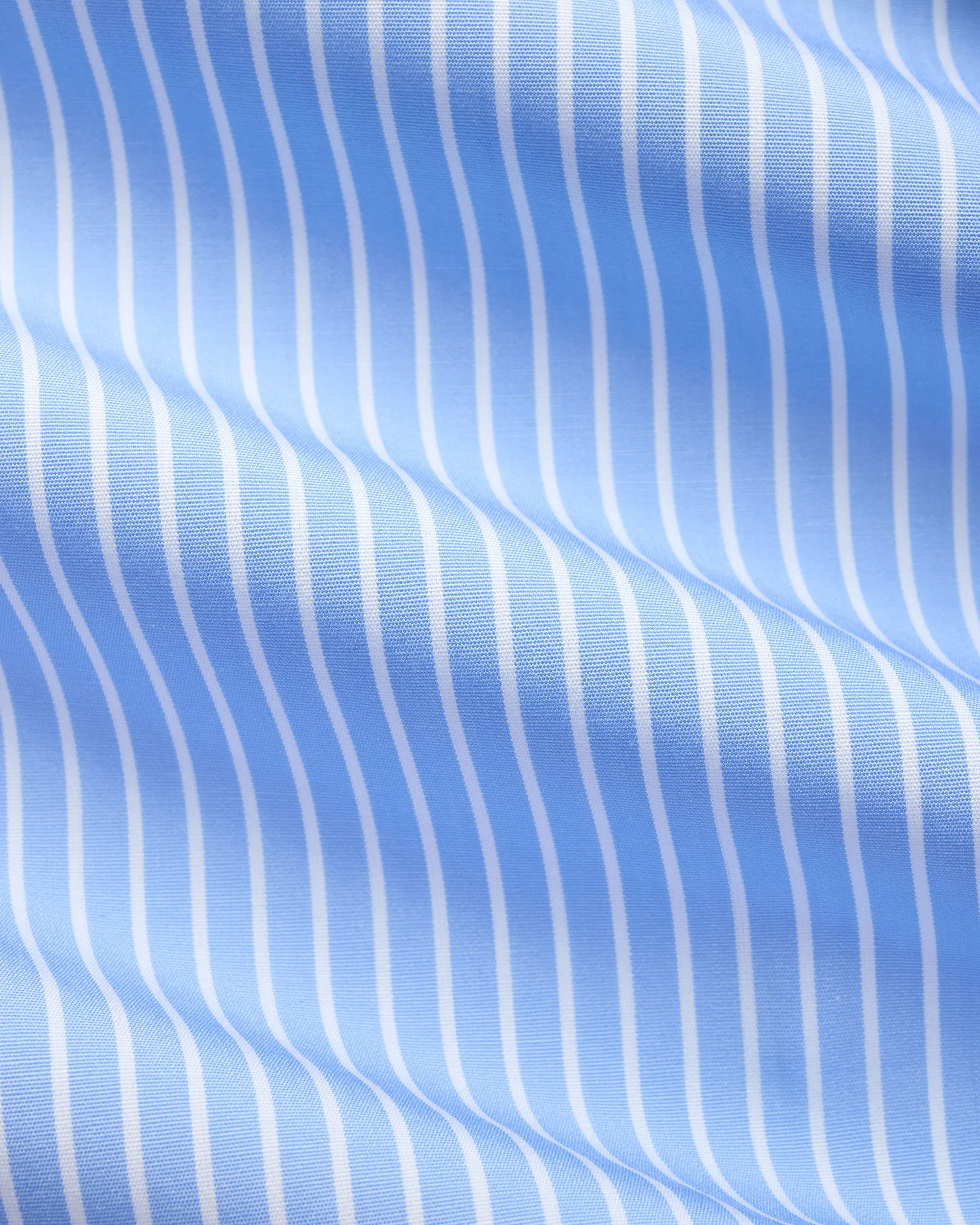 Made-in-USA Thomas Mason Blue Banker Stripe Dress Shirt - Regular Fit Customizable Option