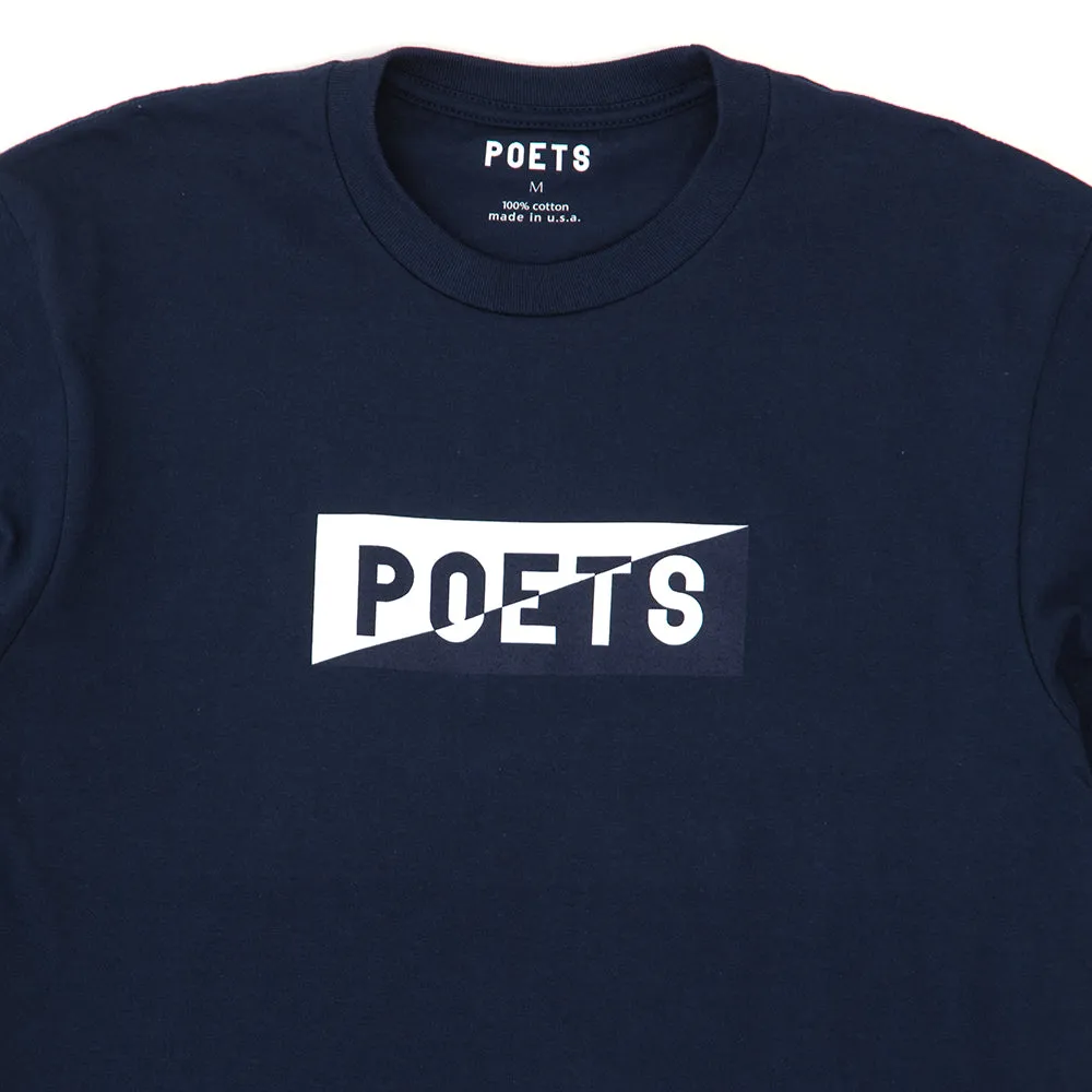 WrinkleFreeFabric Stretchable Collar Band Cinzano T-Shirt (Navy) (S)