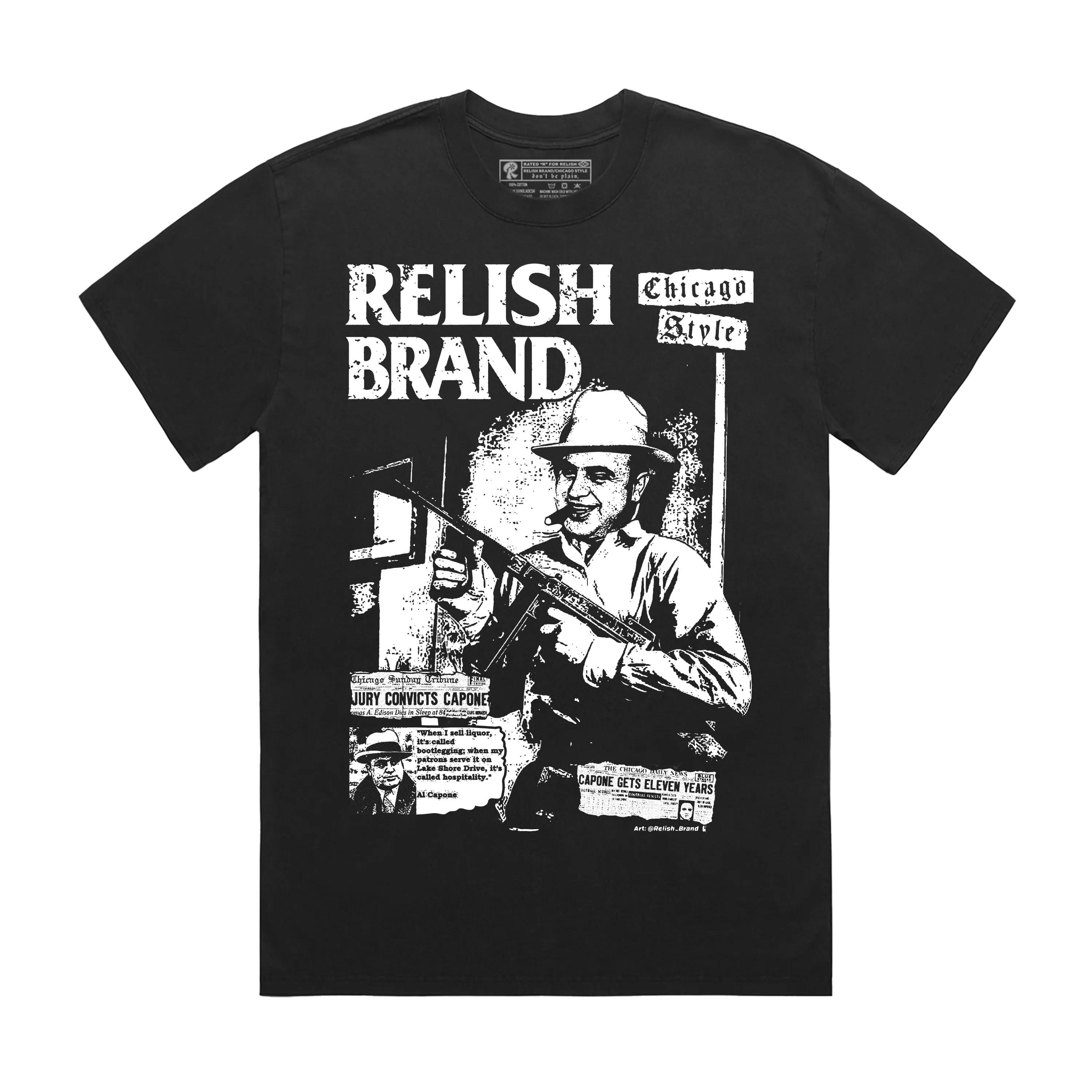 Classic Outfit Style Fit Flex Prohibition Punk tee - Bootlegger Capone - Garment Dyed