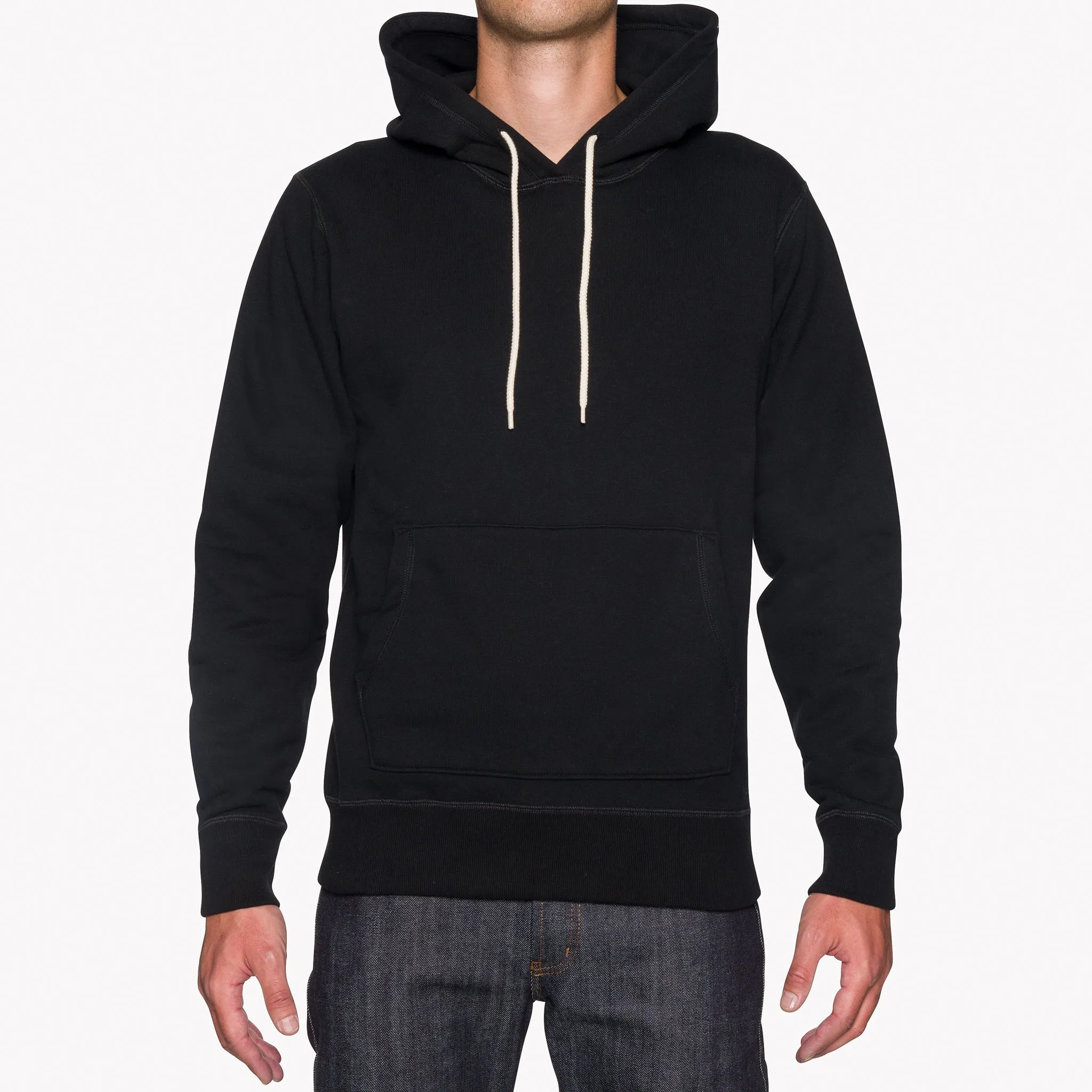 Pullover Hoodie - Heavyweight Terry - Black easy to pair