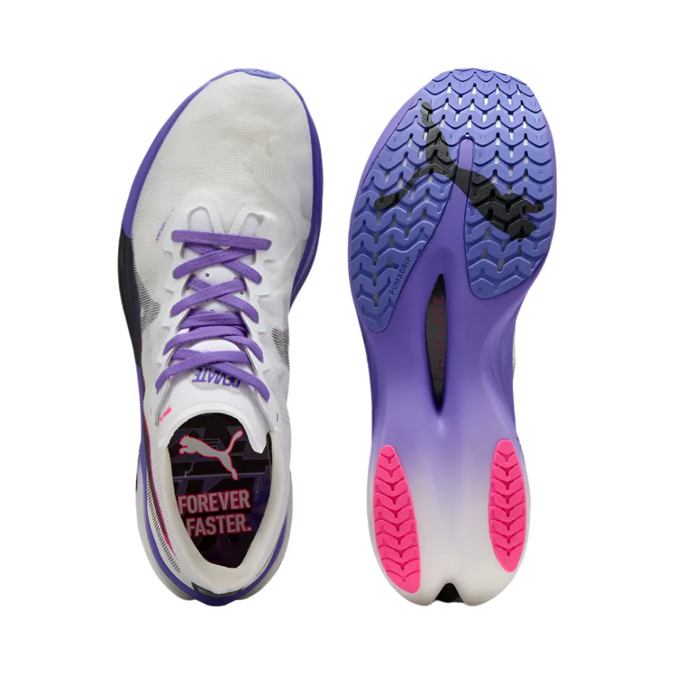 Performance running PUMA Men's Deviate NITRO Elite 3 DIGITOKYO Running Shoes in PUMA White/Dark Amethyst AW25