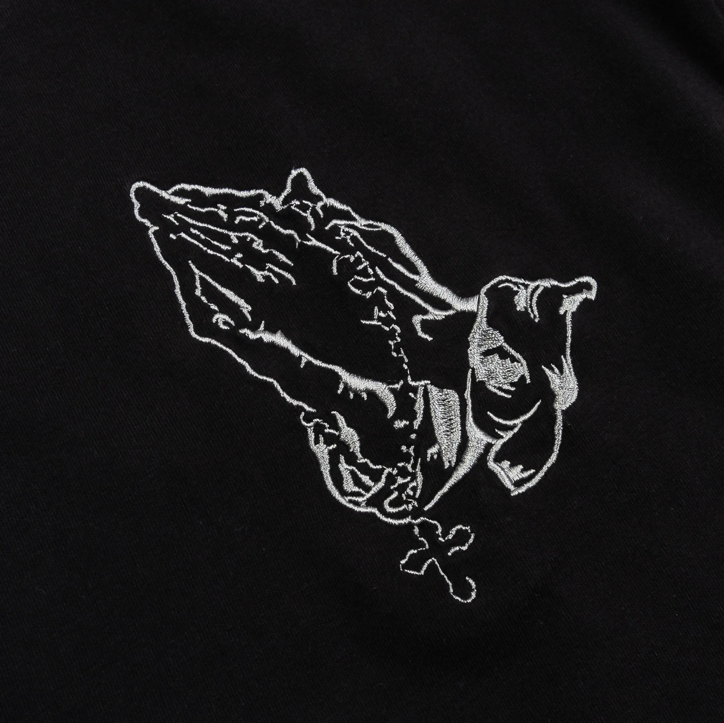 UV resistant Smart Fashion Rosary Washed Mens Short Sleeve Shirt (Black)