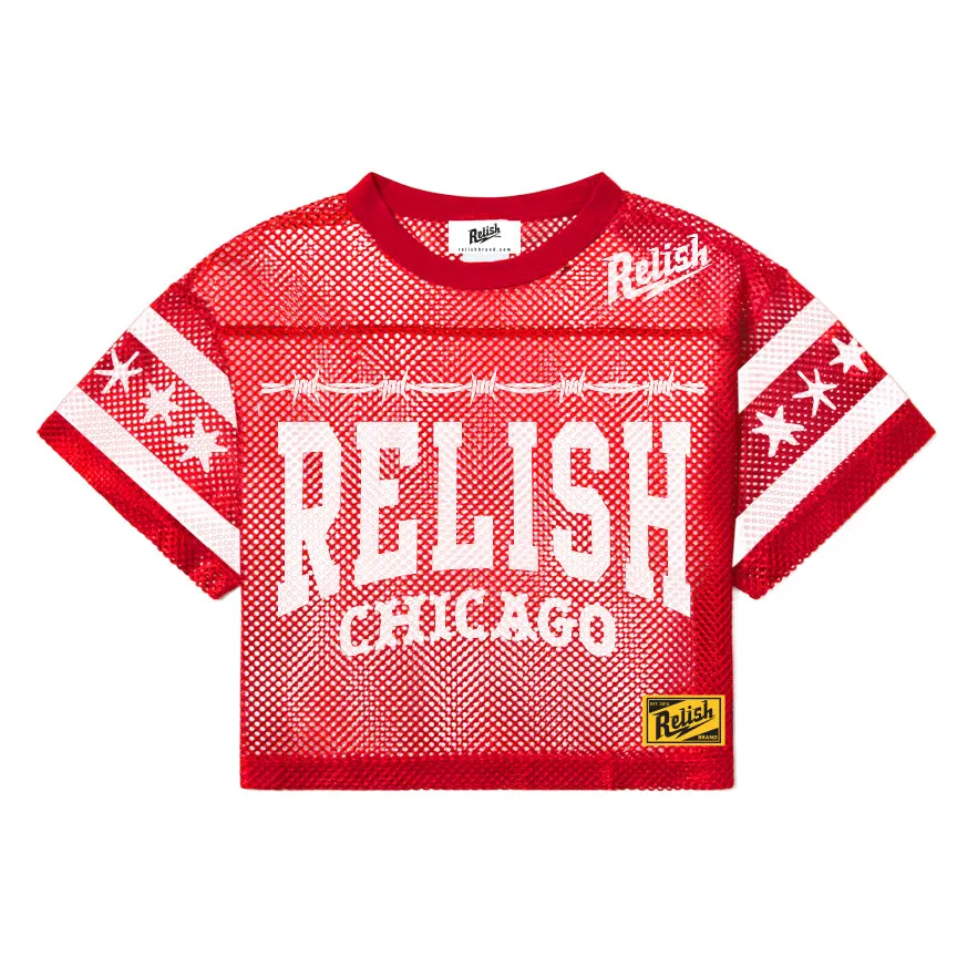 LowImpactDye Comfortable And Trendy Hard Knocks Jersey - Barbed Wire - Red Jersey